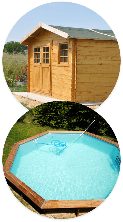 Jardinart - Chalet et piscine en bois